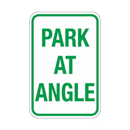 Park At Angle Sign 12"x18"
